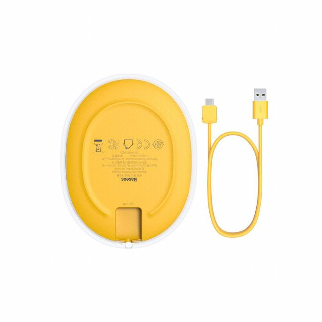 Беспроводное зарядное устройство 15W Baseus Jelly Wireless Charger, Yellow (WXGD-0Y)