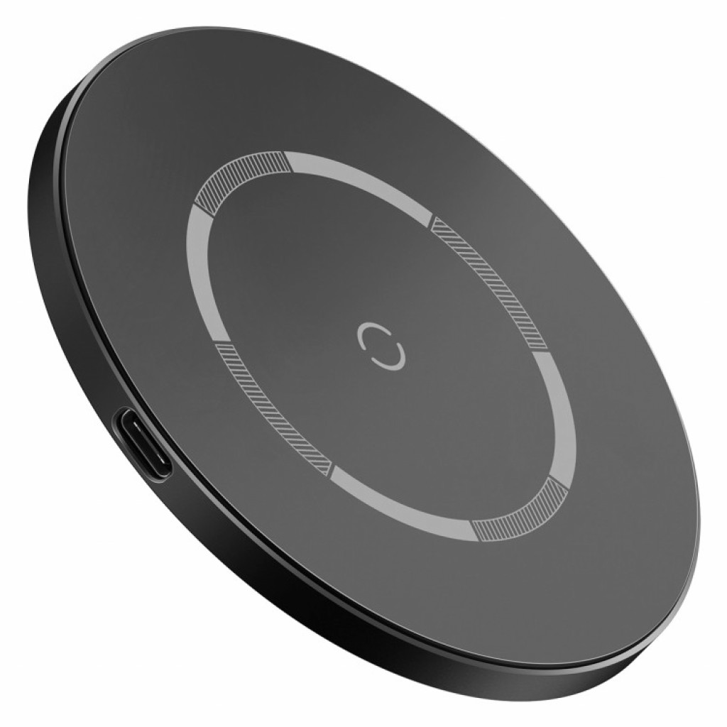 Беспроводное зарядное устройство MagSafe 15W Baseus Simple Magnetic Wireless Charger Black (WXJK-E01)