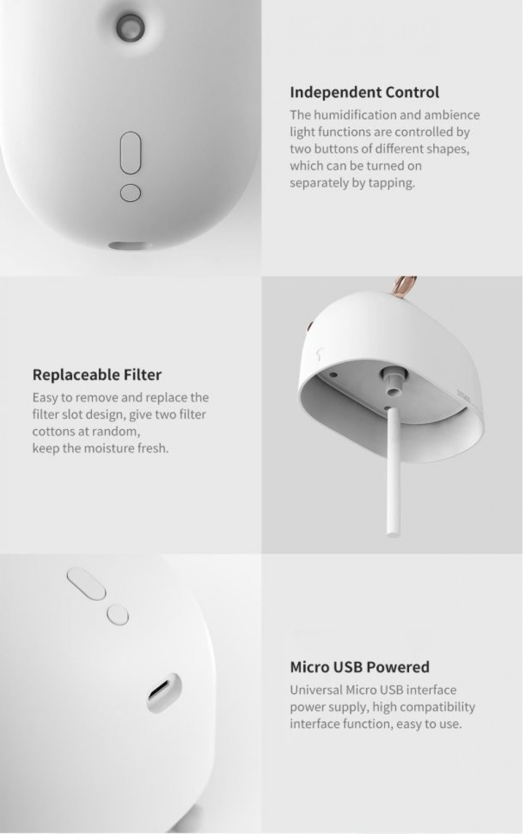 Увлажнитель воздуха Xiaomi Sothing Deer Humidifier&Light White (DSHJ-H-009)