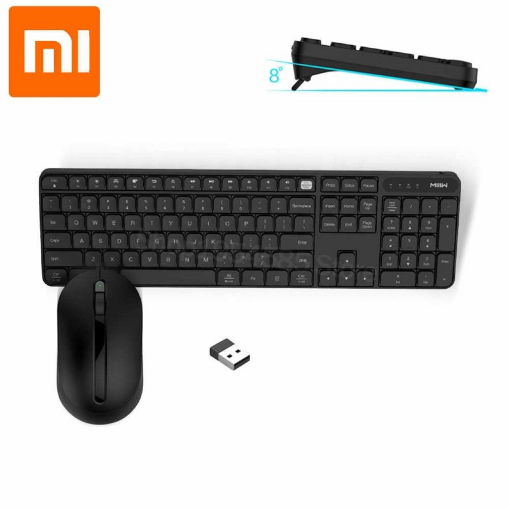 Беспроводная клавиатура и мышь Xiaomi MIIIW Wireless Set Black (MWWC01)