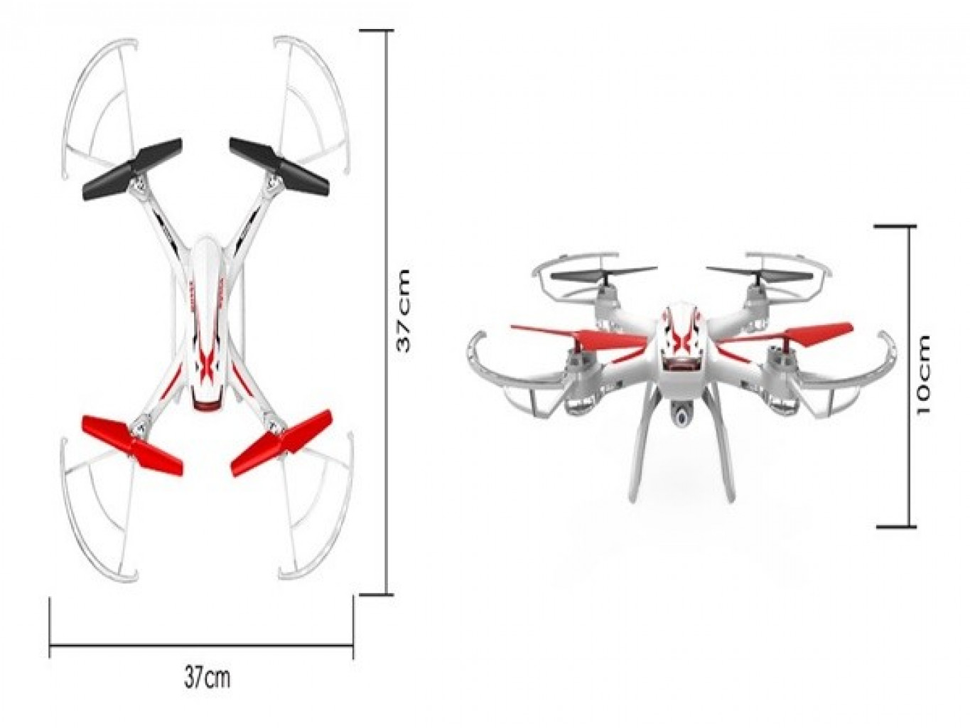 Радиоуправляемый квадрокоптер Xiaomi Syma X54HW с трансляцией изображения онлайн и барометром Red