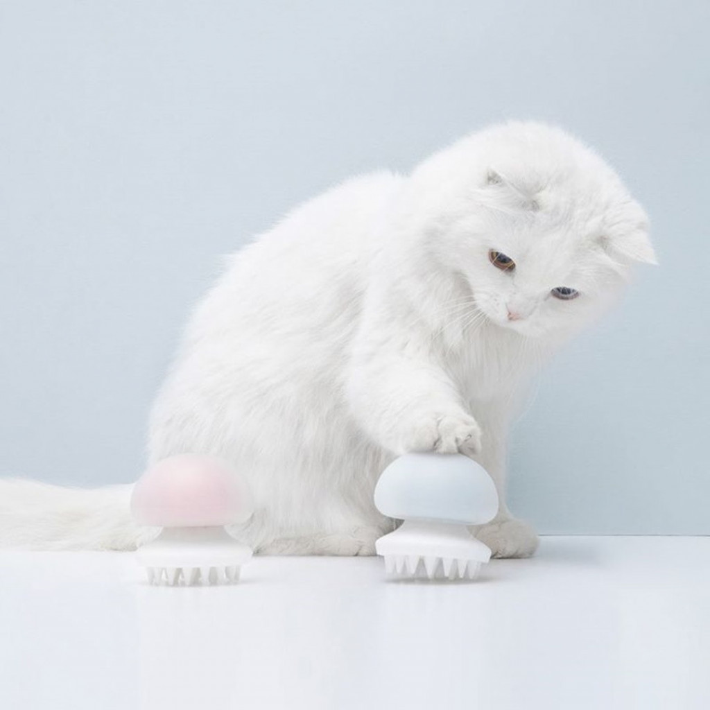 ​Силиконовая расческа для животных Xiaomi Furrytail Jellyfish Massage Comb Pink (8ZX03975S)