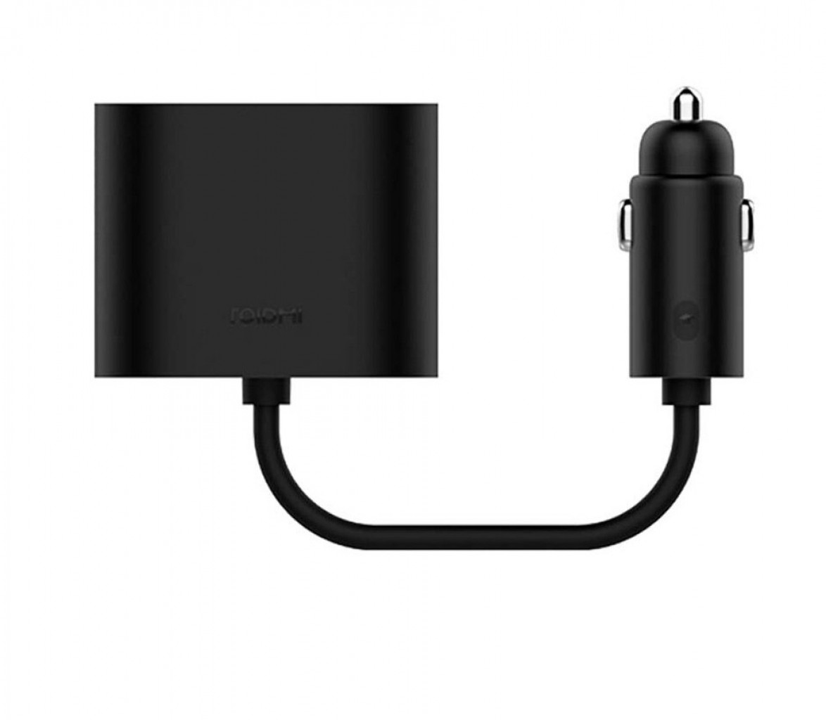 Автомобильный прикуриватель Xiaomi Roidmi 2S Splitter 1 to 2 Charging Port, Black (DYQ01RM)