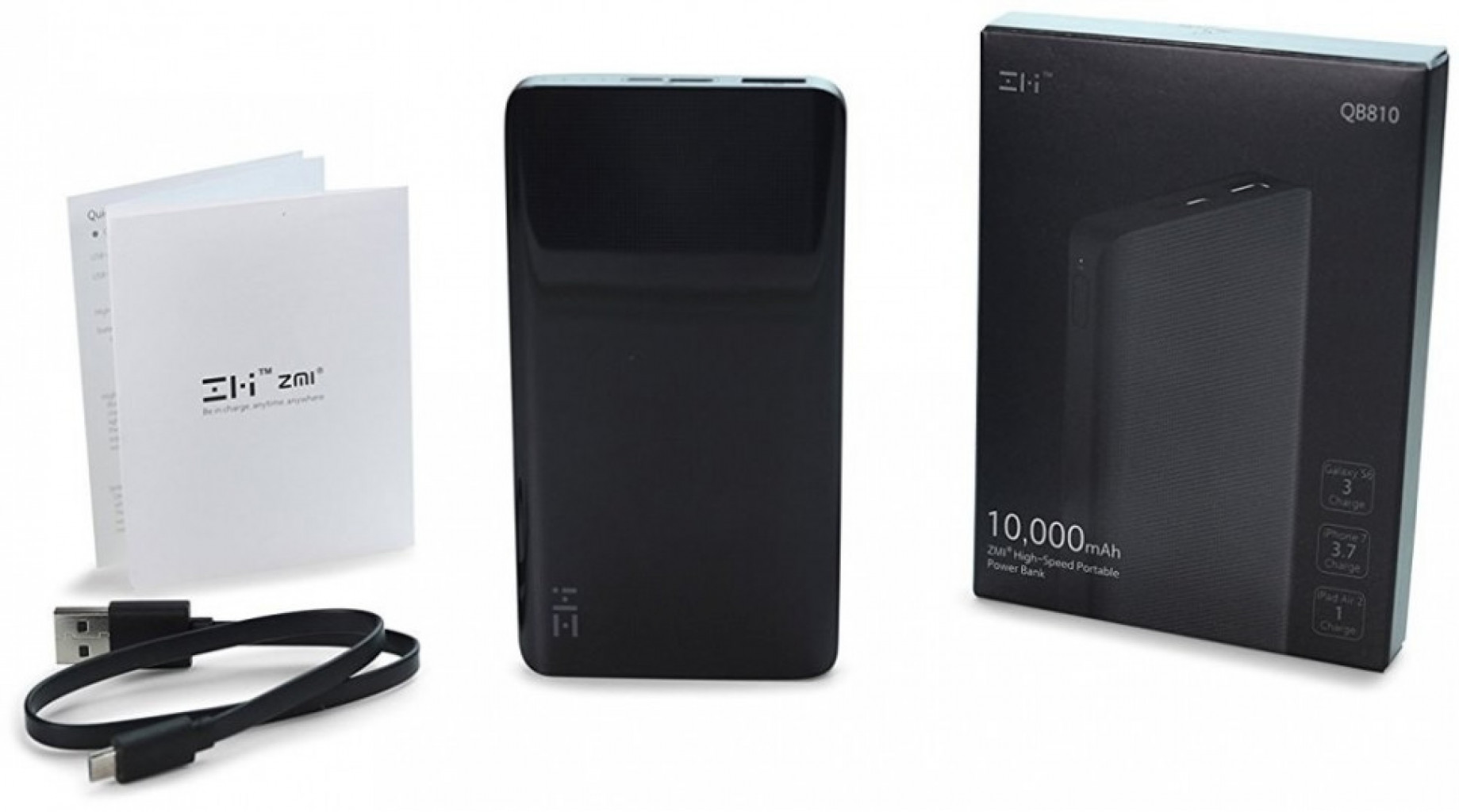 Внешний аккумулятор Xiaomi ZMI Power Bank 10000 mAh, Black (QB810)