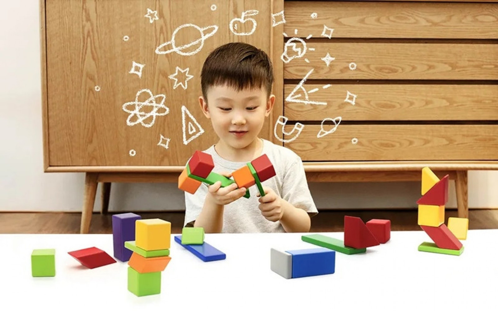 Магнитный конструктор Xiaomi Mitu Child Magnetic Building Blocks Multicolor (MTJM01MT)