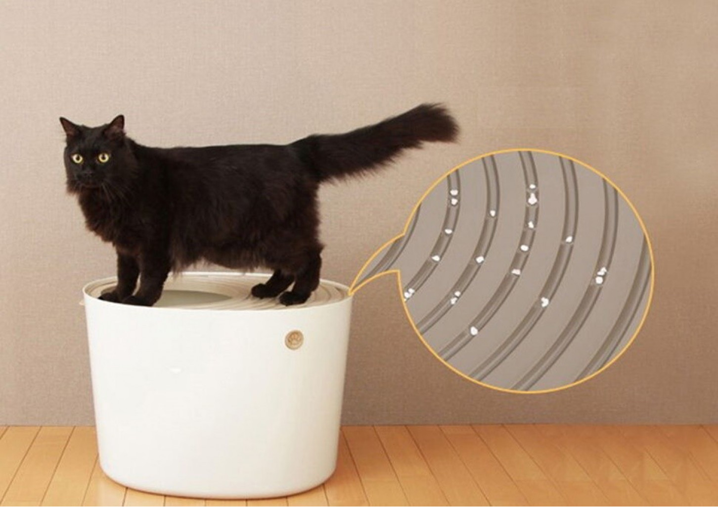 Лоток для кошек Xiaomi Iris Top Entry Cat Litter Box With Cat Litter Scoop White (PUNT-530)