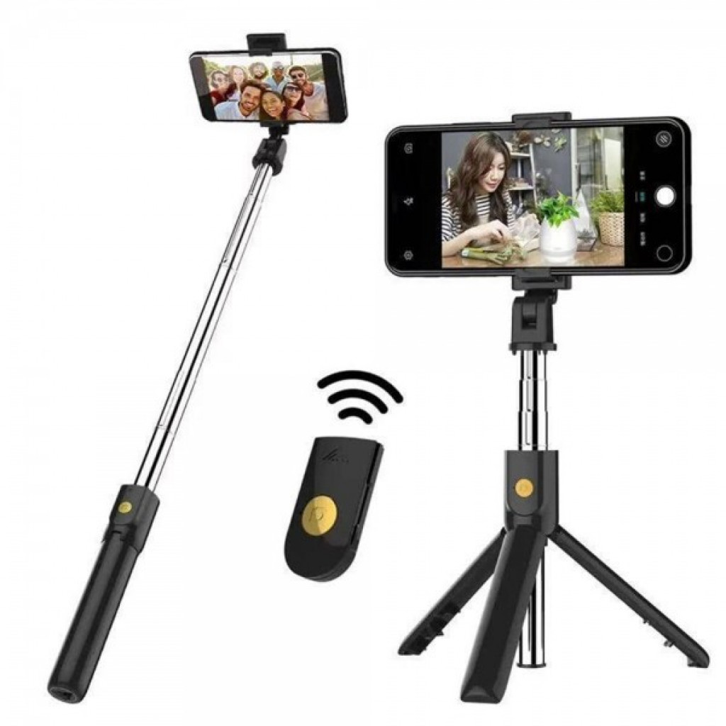 Беспроводной монопод-трипод со встроенной треногой Xiaomi Selfie Stick Integrated Tripod K10 Bluetooth с пультом Black