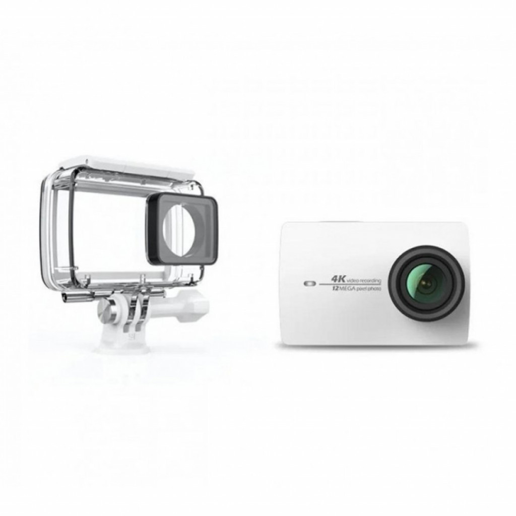 Экшн-камера с аквабоксом в комплекте Xiaomi Yi 4k Action Camera White