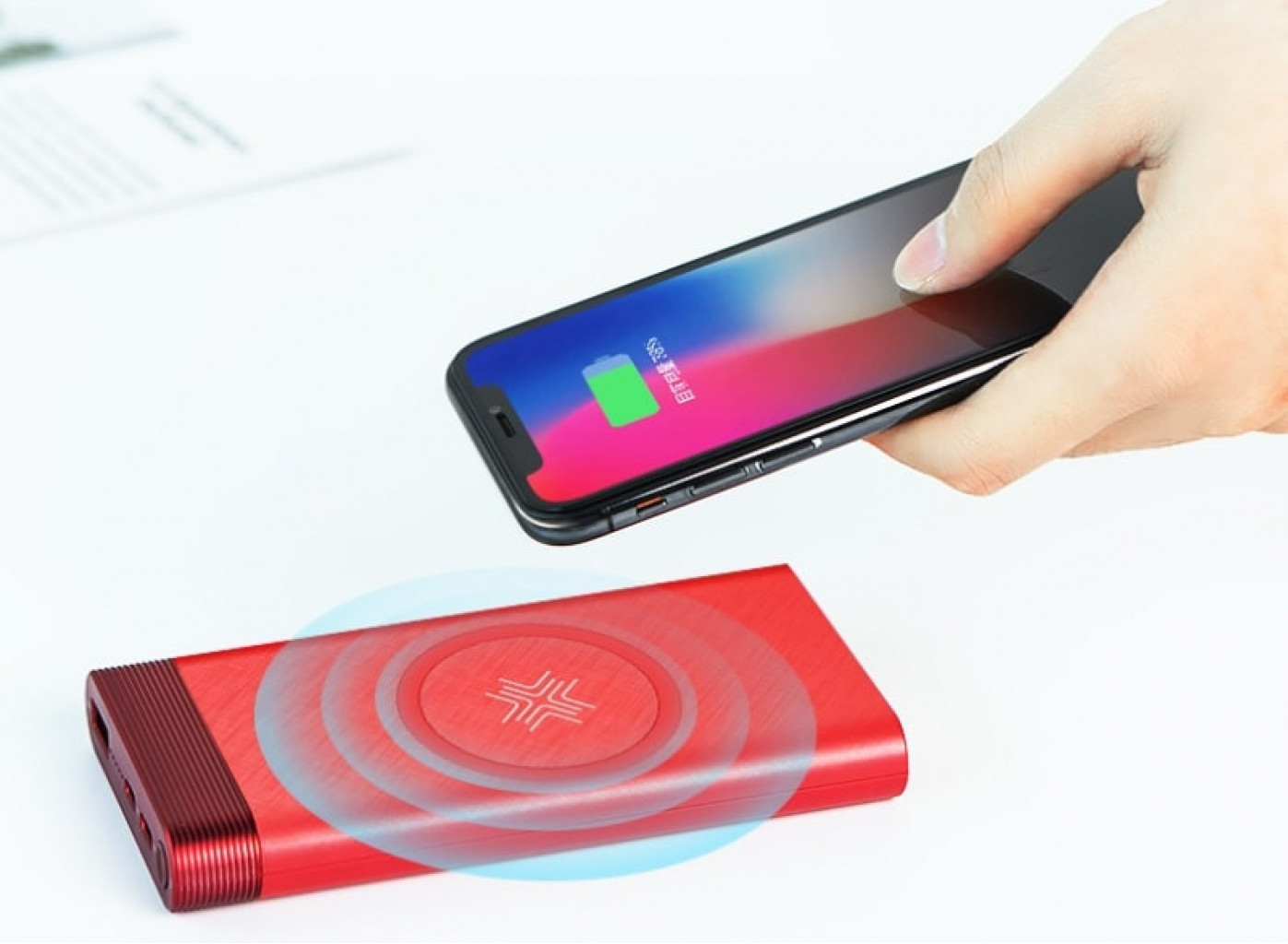 Беспроводной внешний аккумулятор Rock P55 Wireless Charging Powerbank 10000mAh