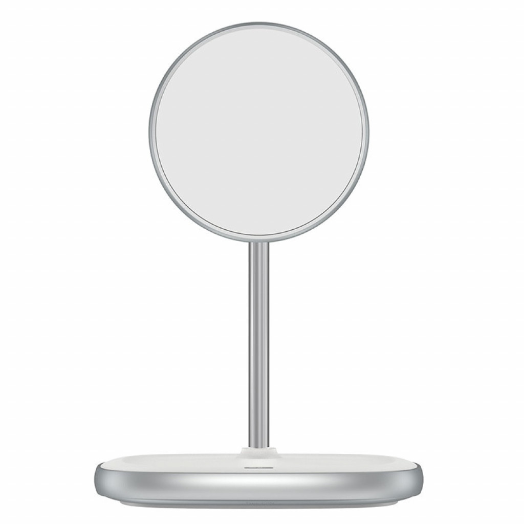 Беспроводное зарядное устройство Baseus Swan Magnetic Desktop Bracket Wireless Charger, White ( (WXSW-02))