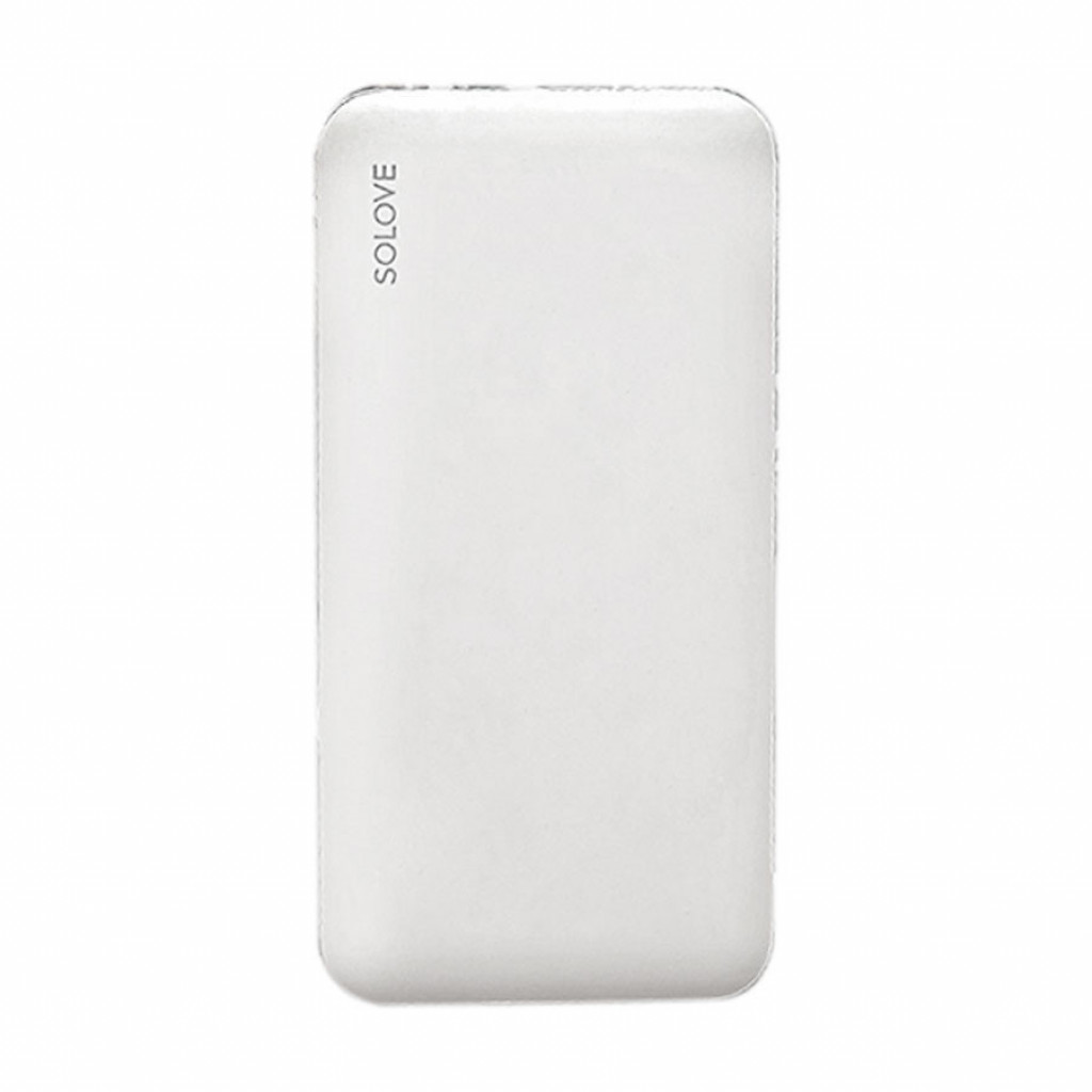 Внешний аккумулятор Power Bank Xiaomi (Mi) Solove W7 10000 mAh Dual со встроенными двумя кабелями, White (W7 White)