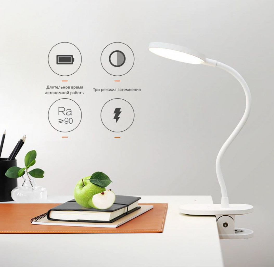 Настольная лампа с клипсой Xiaomi Yeelight Clip on Lamp J1 Pro White (YLTD12YL)