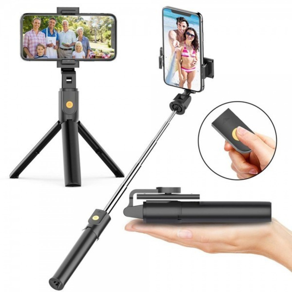 Беспроводной монопод-трипод со встроенной треногой Xiaomi Selfie Stick Integrated Tripod K10 Bluetooth с пультом Black