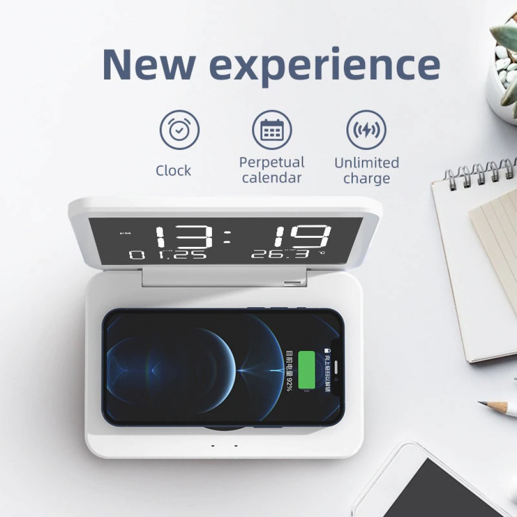 Беспроводное зарядное устройство с календарем Qwerty Wireless Charger With Calendar, White