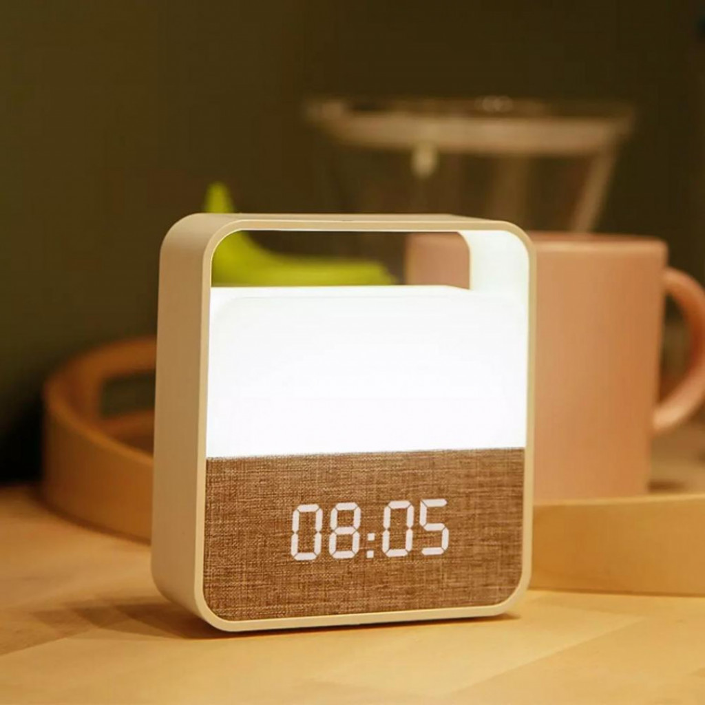 Будильник с ночником Xiaomi Midea Clock Alarm Night Light Elegant, White