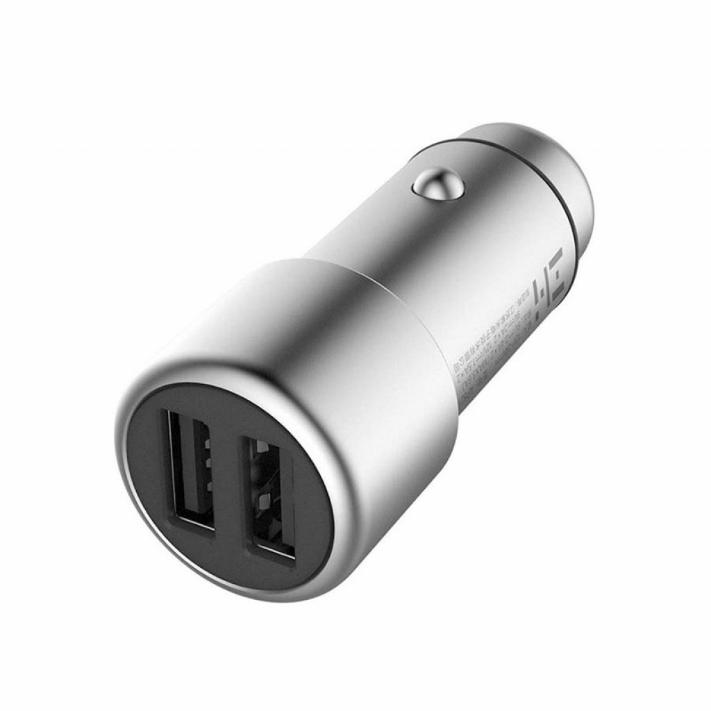 Автомобильное зарядное устройство Xiaomi ZMI Metal Car Charger 2 USB 3,6A Silver (AP821)