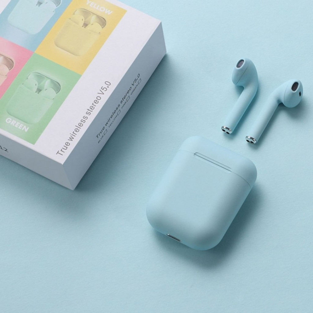 Беспроводные наушники Xiaomi Macaron InPods 12 Macaron Wireless Bluetooth Stereo V5.0 с зарядным кейсом Blue