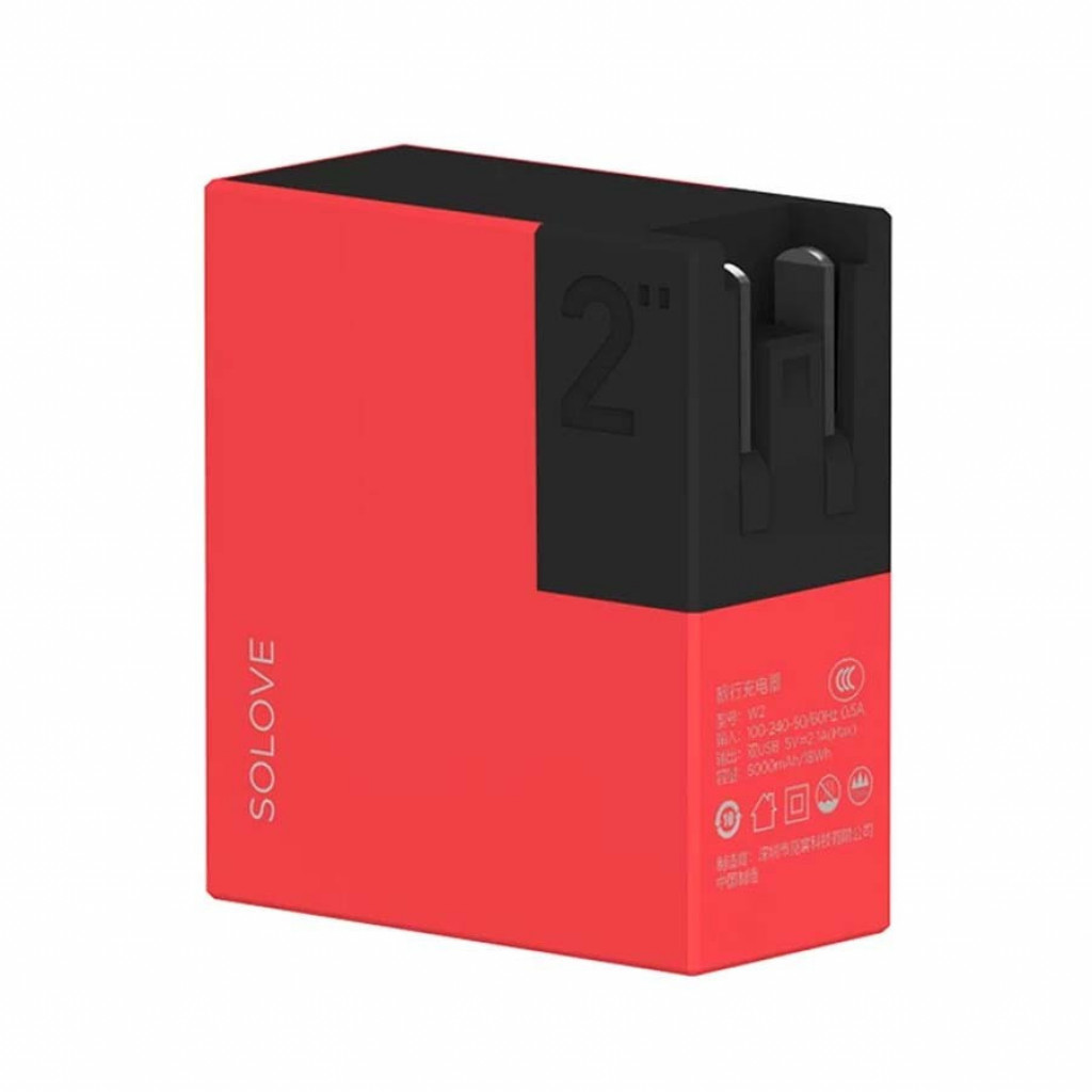 Внешний аккумулятор Xiaomi Mi Solove W2 5000 mAh, Внешний аккумулятор Xiaomi Mi Solove W2 5000mAh Black (W2Black)