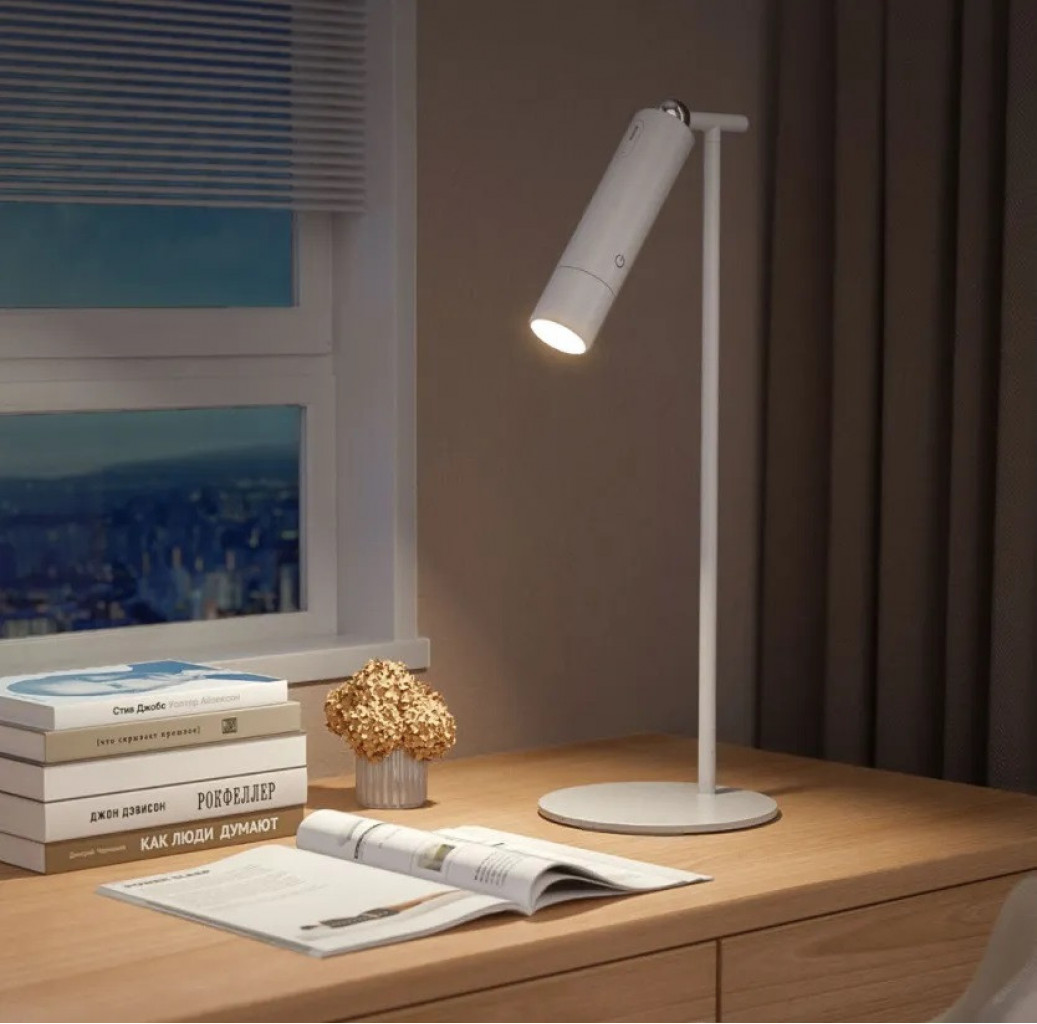 Многофункциональная портативная настольная лампа 3 в 1 Xiaomi HuiZuo Portable Mobile Desk Lamp White (DT58-BKT)