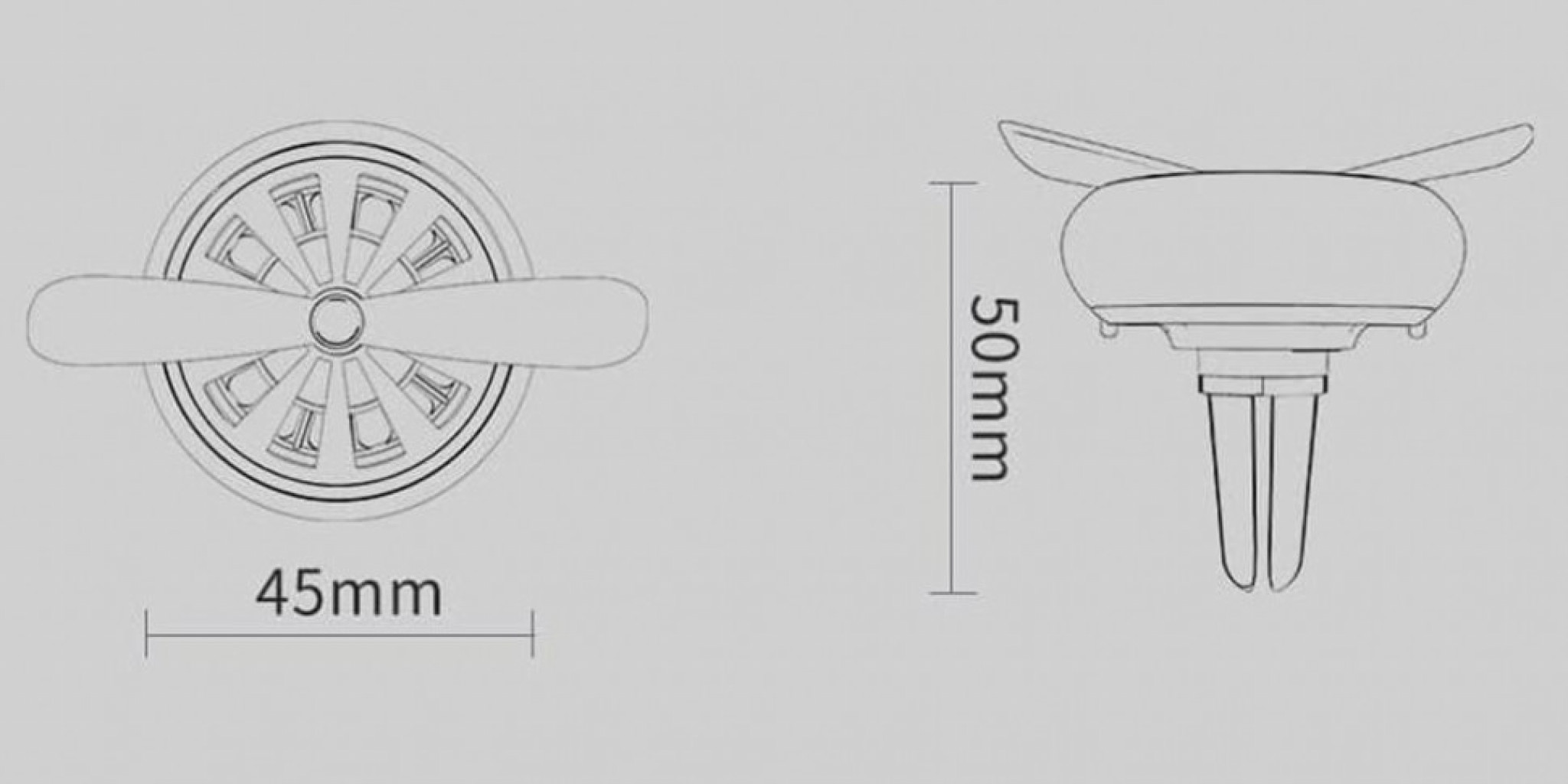 Автомобильный ароматизатор воздуха Xiaomi Carfook Air Force One, Black