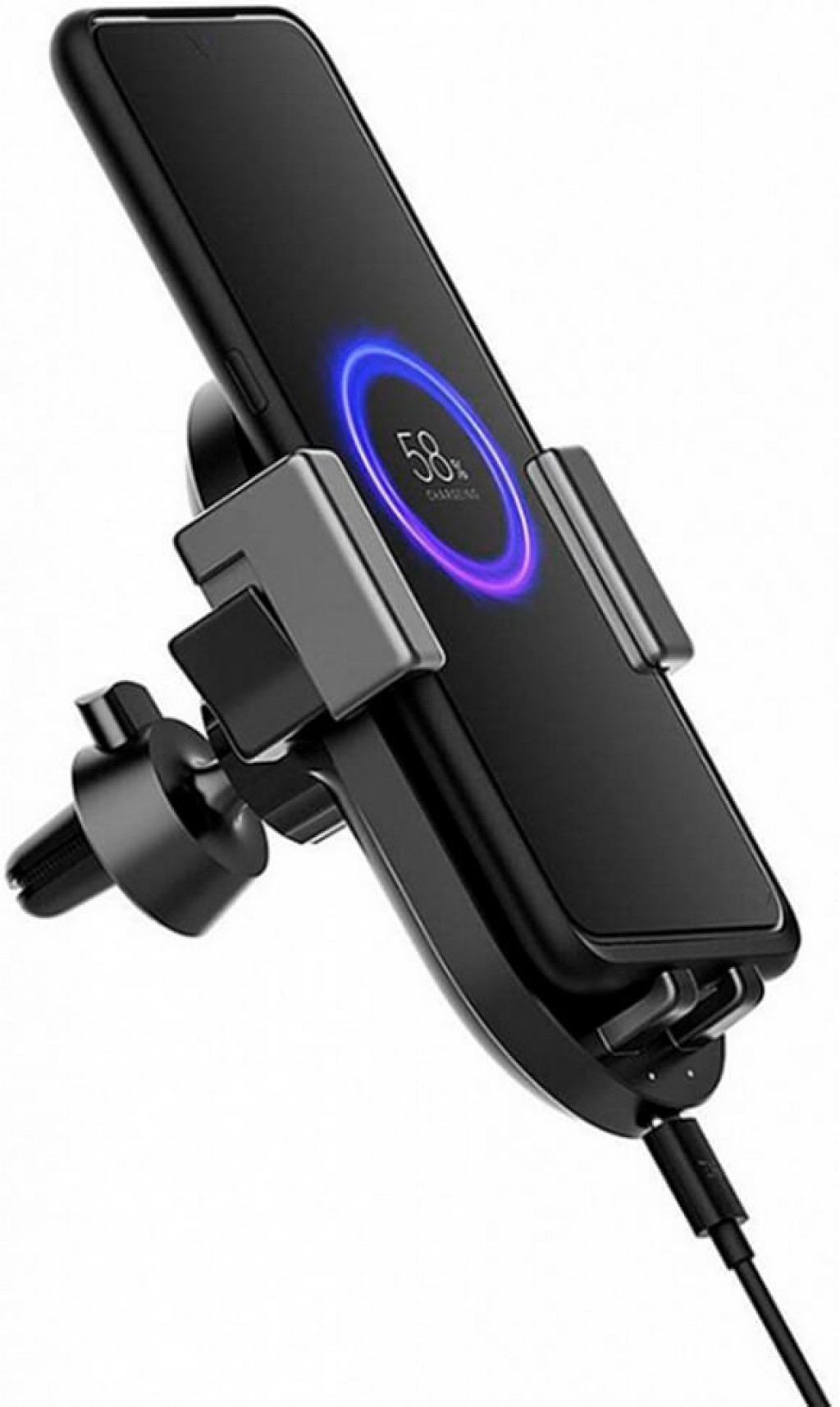 Автомобильный держатель с беспроводной зарядкой Xiaomi ZMI Wireless Charging Car Holder Black (WCJ10)