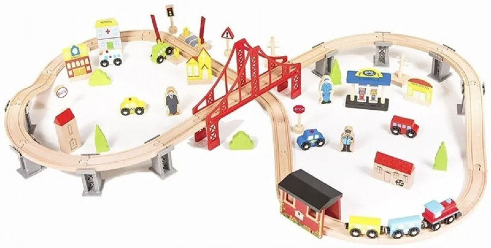 Комплект железная дорога Xiaomi Mitu Toy Train Set Light wood (MTWJ02MT)