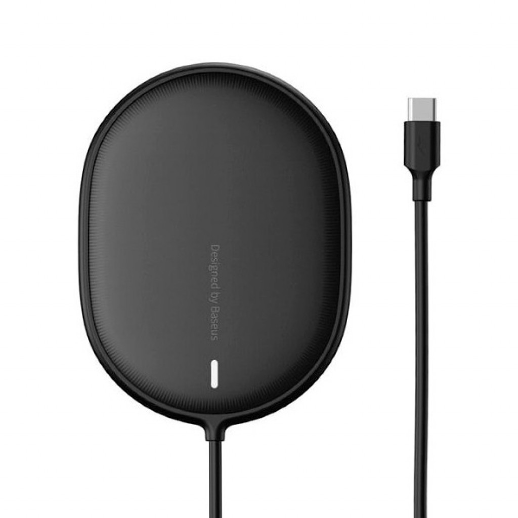 Беспроводное зарядное устройство для iPhone 12/12 Pro/12Pro Max 15w Baseus Light Magnetic Wireless Charger, Black (WXQJ-01)