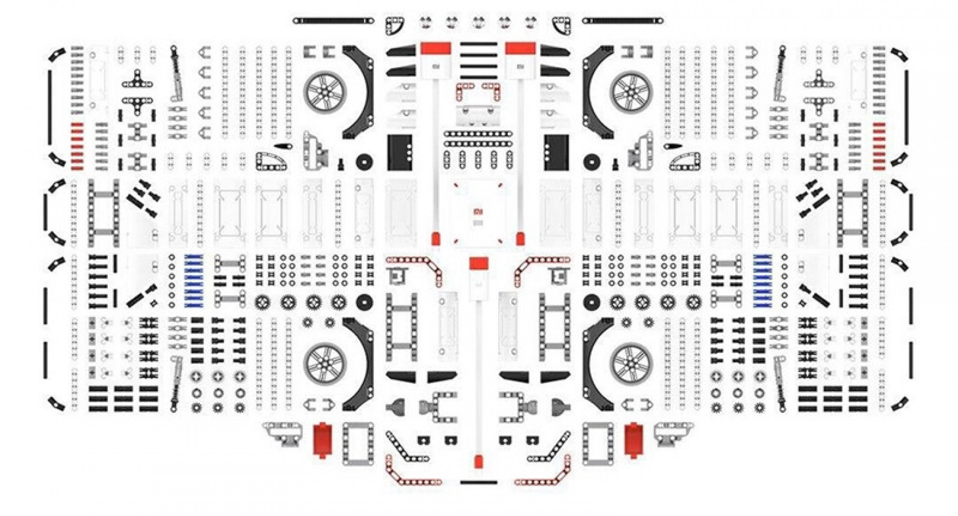 Конструктор Xiaomi Intelligent Building Blocks Four-wheel Drive White (YYSQC01IQI)