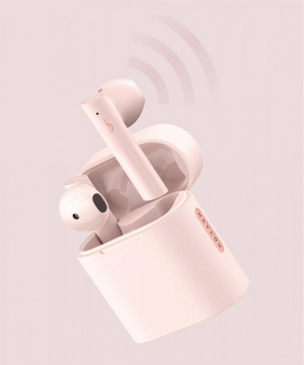 Беспроводные наушники Xiaomi Haylou MoriPods TWS Bluetooth Pink