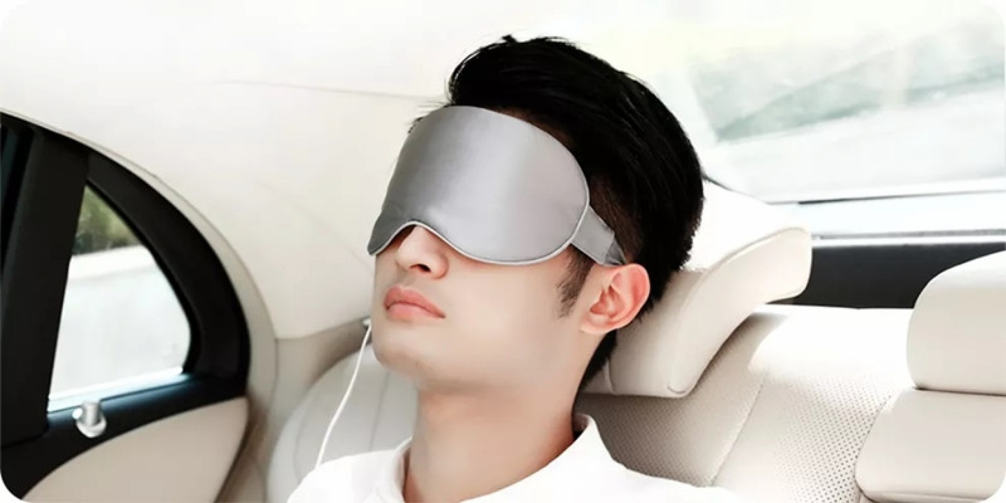 Согревающая маска для глаз Xiaomi PMA Graphene Heat Silk Blindfold Light Grey (E10)