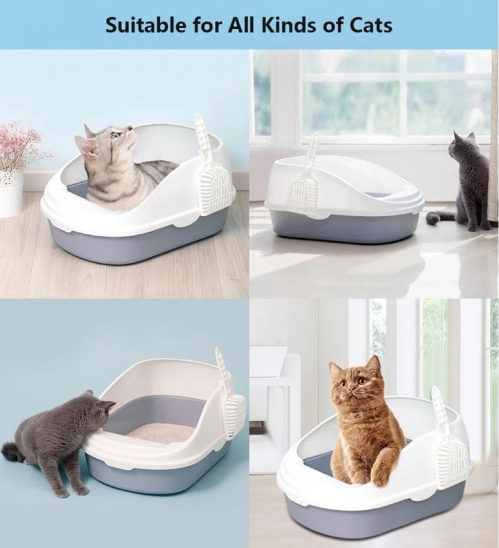 Лоток для кошек Xiaomi Semi-Open Cat Litter White