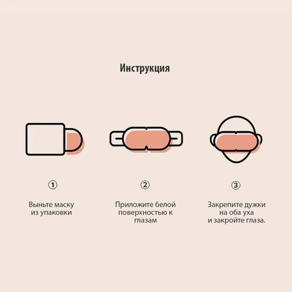 Маска для глаз с подогревом Xiaomi Solove Steam Eye Mask, Pink (005Y)