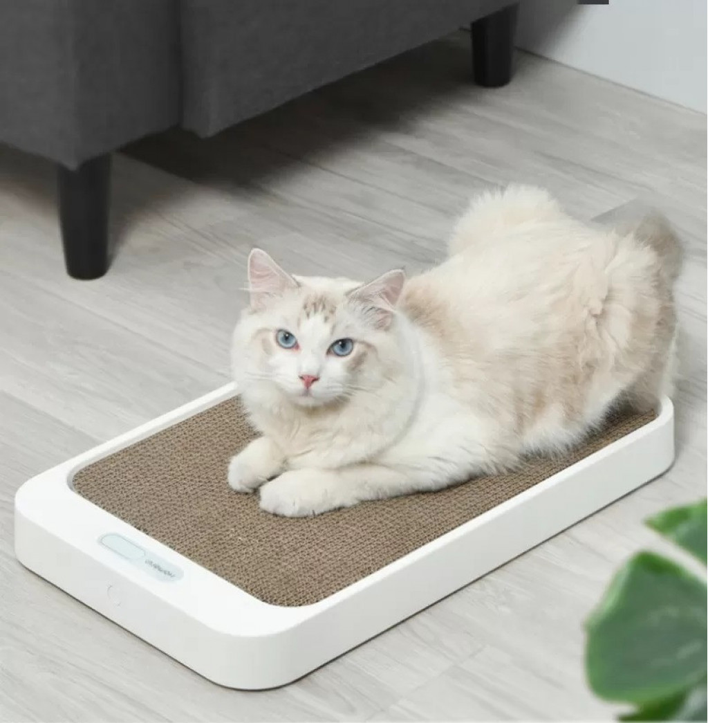 Лежанка для кошек с когтеточкой и весы Xiaomi Homerun Magic Board Pet Scale White (PS15)