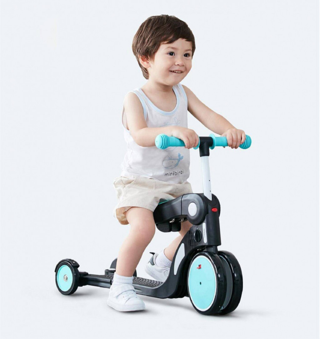 Самокат-беговел 5 в 1 Xiaomi BeBeHoo Deformation Stroller, Blue (DGN5-1)