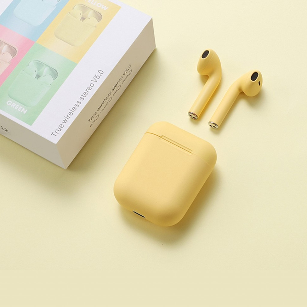 Беспроводные наушники Xiaomi Macaron InPods 12 Macaron Wireless Bluetooth Stereo V5.0 с зарядным кейсом Yellow