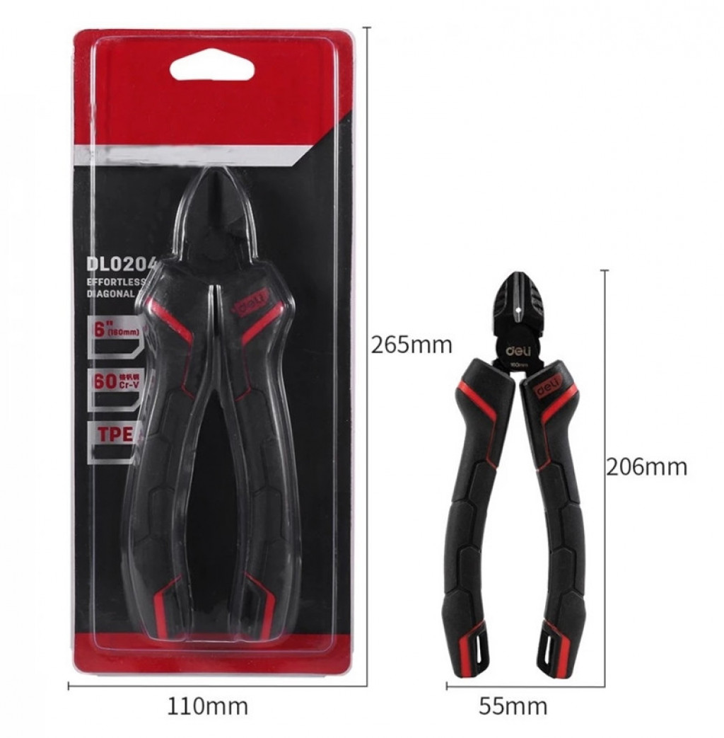 Кусачки Xiaomi Deli Nose Pliers Black and red