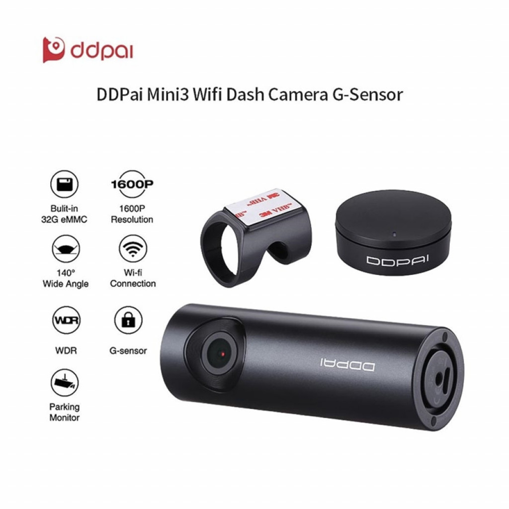 Видеорегистратор Xiaomi (Mi) DDPai mini 3 Dash Cam GLOBAL Black (mini 3)