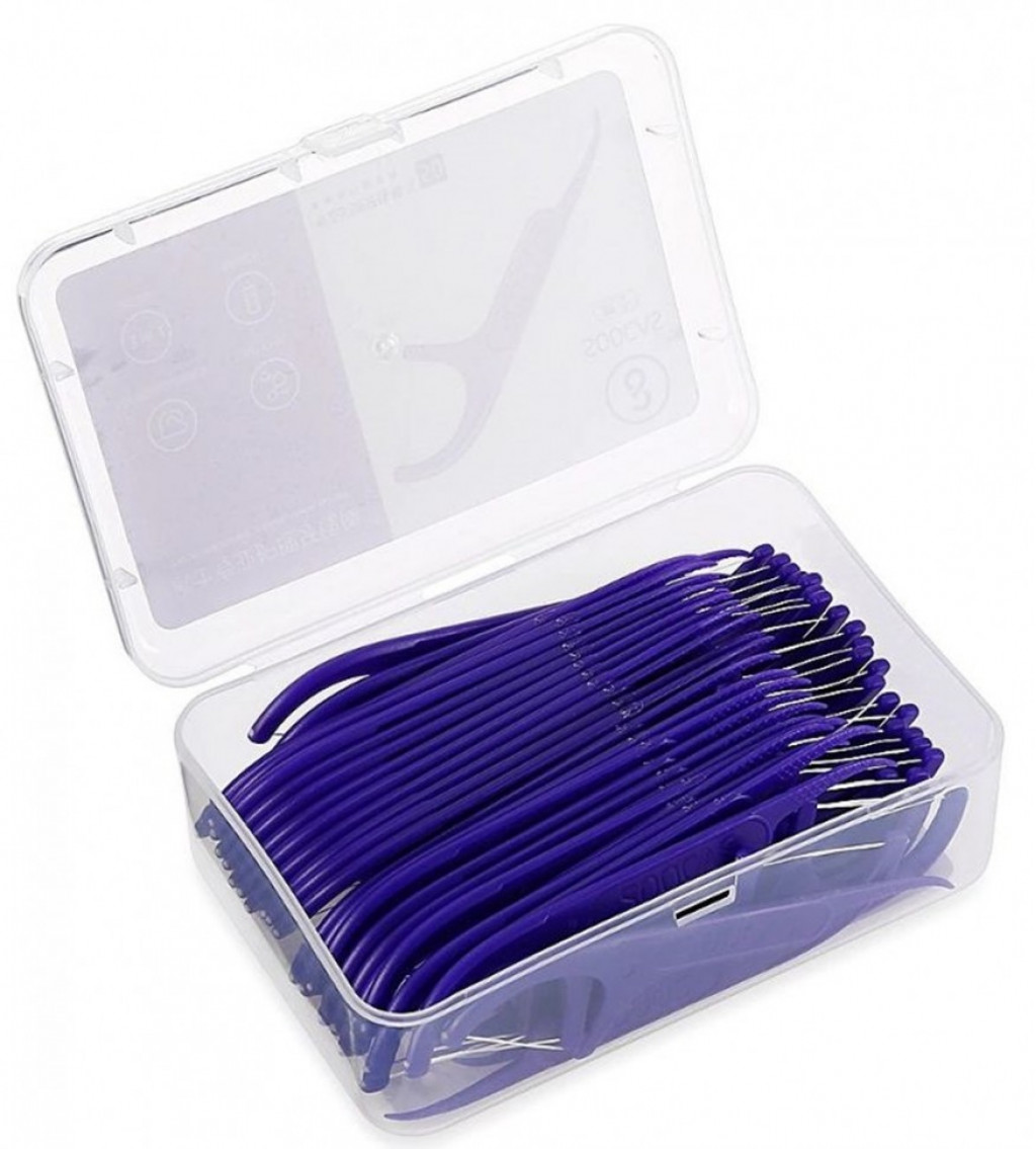 Зубная нить Xiaomi Soocas Floss Pick 300 шт Violet (D1-GL6)