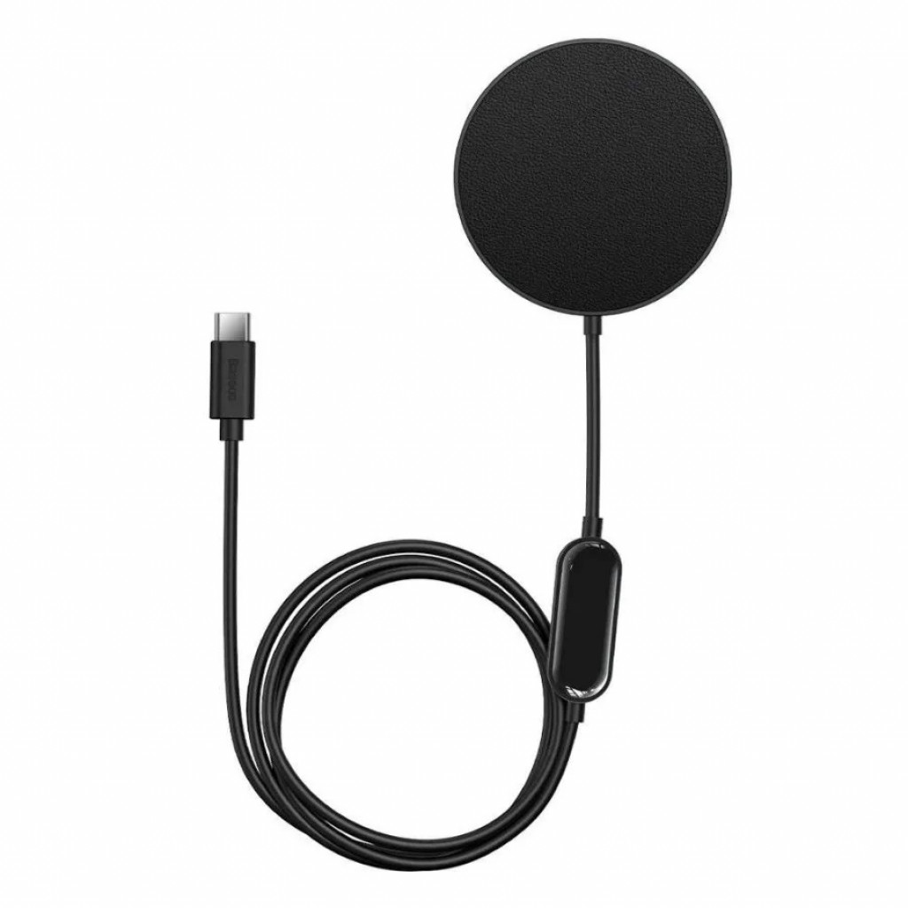 Беспроводное зарядное устройство Xiaomi Baseus Simple Mini2 Magnetic Wireless Charger 15W Black (CCJJ010001)