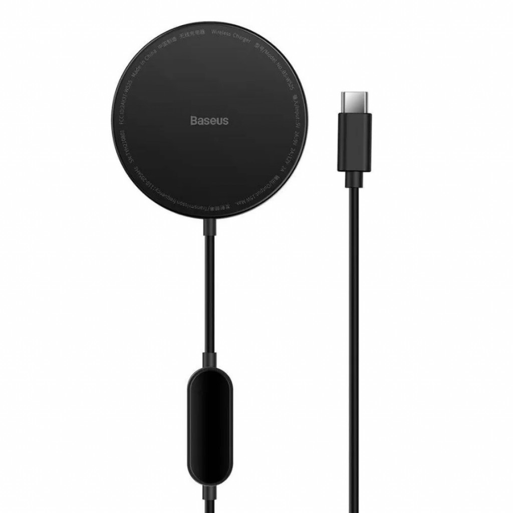 Беспроводное зарядное устройство Xiaomi Baseus Simple Mini2 Magnetic Wireless Charger 15W Black (CCJJ010001)