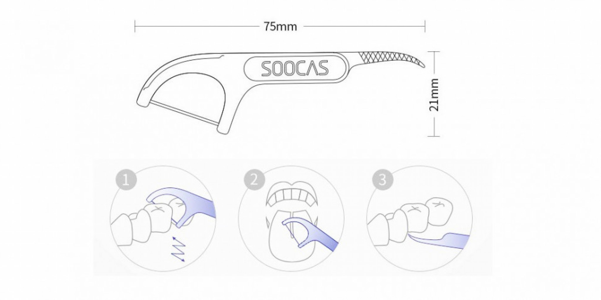 Зубная нить Xiaomi Soocas Blue (D1)