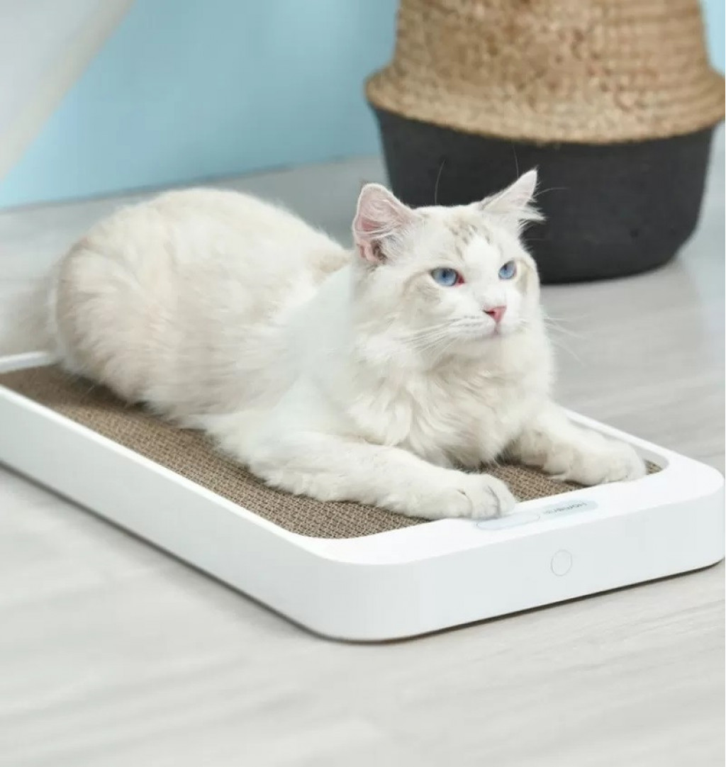 Лежанка для кошек с когтеточкой и весы Xiaomi Homerun Magic Board Pet Scale White (PS15)