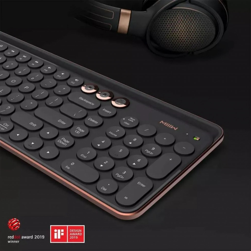 Беспроводная клавиатура Xiaomi MiiiW Keyboard Bluetooth Dual Mode, Black (MWBK01)