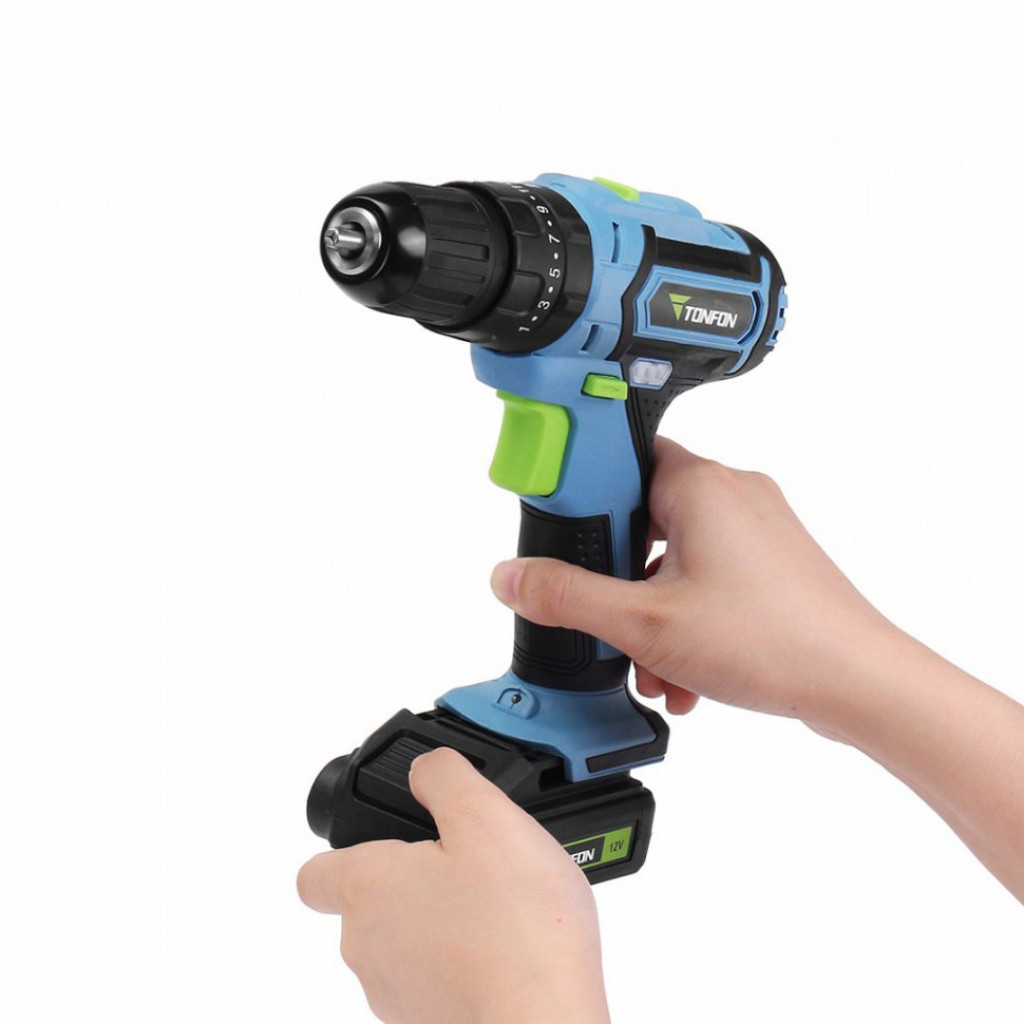 Аккумуляторная дрель-шуруповерт Xiaomi Tonfon 12V Impact Gun Drill Black and blue (CORDLESS)