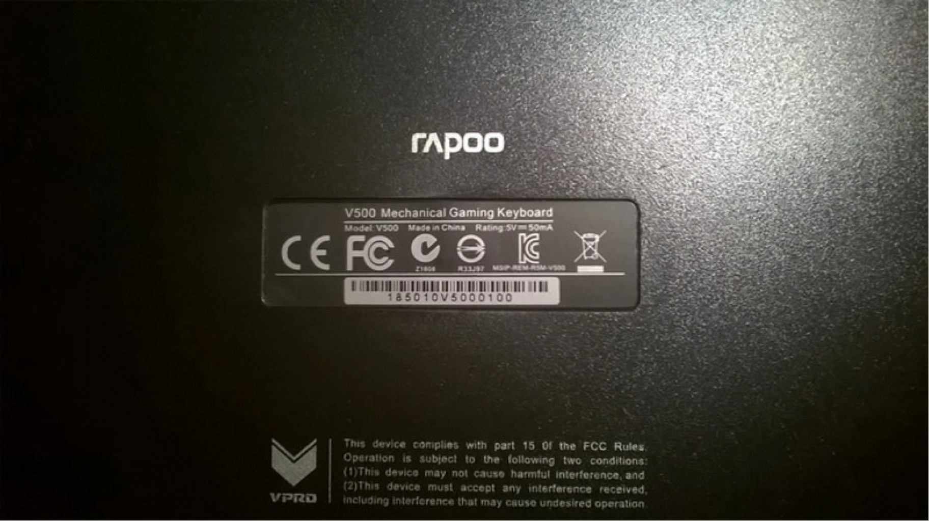 Механическая клавиатура Xiaomi RAPOO V500 USB Black With Orange (V500-OR)