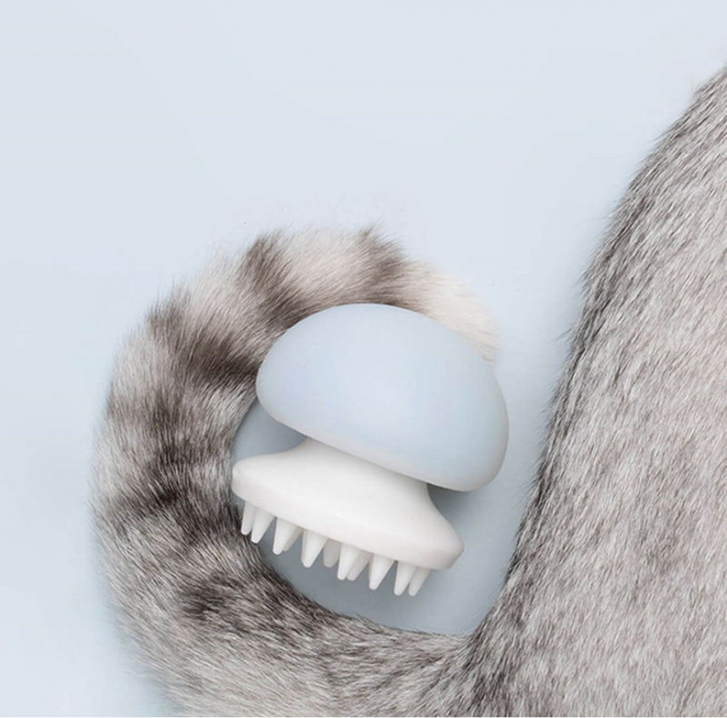 ​Силиконовая расческа для животных Xiaomi Furrytail Jellyfish Massage Comb Blue (8ZX03975S)