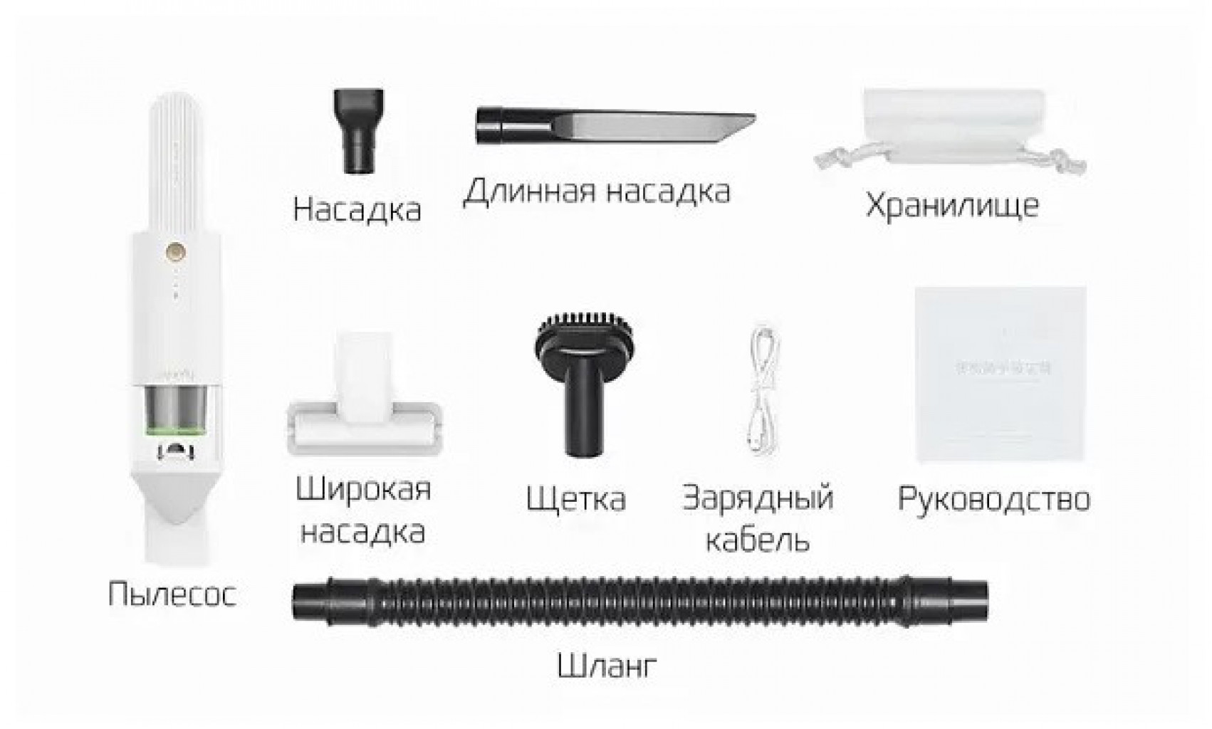 Беспроводной портативный пылесос Xiaomi CleanFly H2 Portable Vacuum Cleaner, Беспроводной портативный пылесосXiaomi CleanFly H2 Portable Vacuum Cleaner Black (FV2S)