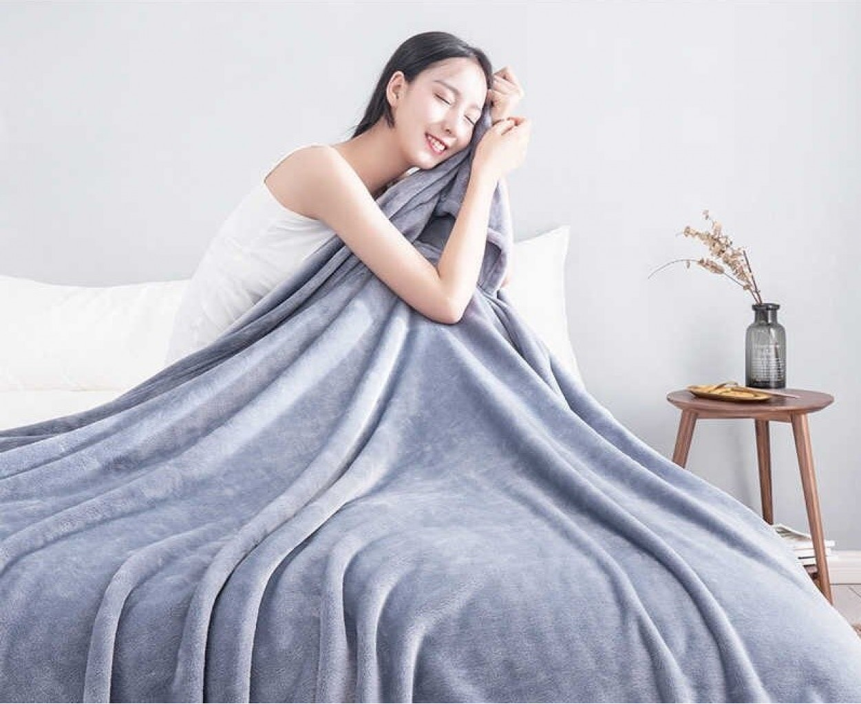 Плед антибактериальный Xiaomi Como Living Warm Velvet Antibacterial Blanket Blue