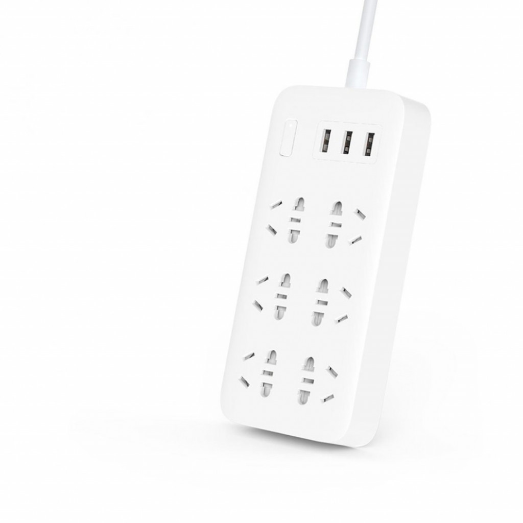 Удлинитель Xiaomi Mi Power Strip 6 Socket + 3 USB White (CXB6-1QM)