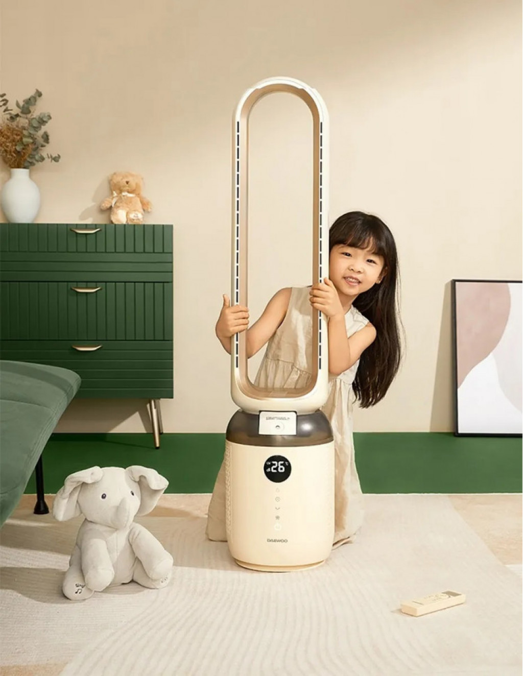 Вентилятор Xiaomi Daewoo Purification Humidification Leafless Fan Ice Milk Beige (AMO1)